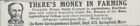1912 There Is Money In Farming Agriculture Horticulture Springfield Print Ad CO4