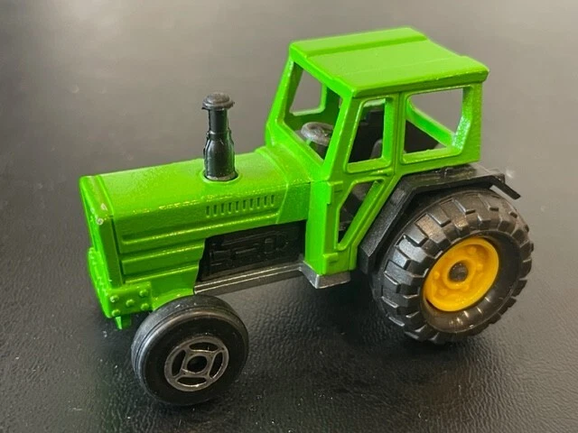 Vintage Majorette 203 Light Green w/ Yellow Rims Farm Tractor, 1/64 - Image 1 of 3