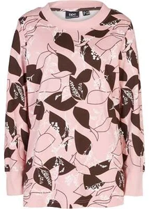 Camiseta de manga larga de algodón pesado talla 36/38 rosa ceniza mujer parte superior nueva - Imagen 1 de 1