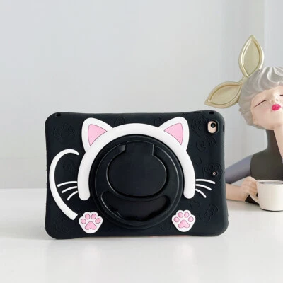Funda Gato Niña Niños Para iPad 5 6 7 8 9ª Gen 10.2" Air 1 2 3 Mini 4 Pro 9.7 10.5 Foto 1 de 4