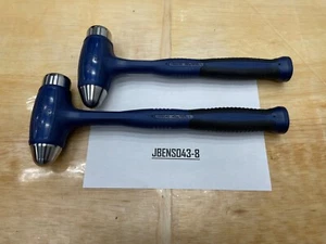 Snap-on Tools USA NEW 2pc POWER BLUE 32oz & 40oz Soft Grip Dead Blow Hammer Set - Picture 1 of 10