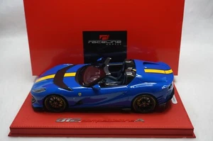 1/18 BBR FERRARI 812 COMPETIZIONE A AZZURRO DINO/YELL RED DELUXE LEATHER LE20 MR - Picture 1 of 5
