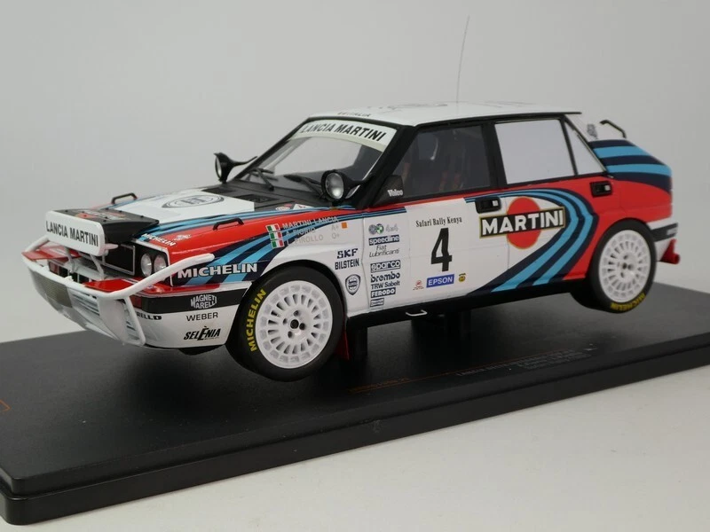 Ixo Model LANCIA DELTA INTEGRALE 16V N.4 SAFARI RALLY 1990 FIORIO/PIROLLO 1 18