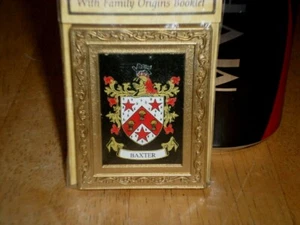 [ BAXTER ] FAMILY CREST / COAT OF ARMS, FRIDGE MAGNET, Vintage #1996 yr.  - Picture 1 of 6
