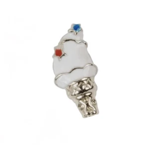 ESCLUSIVO Charm Smalto Galleggiante Origami Gufo 4 LUGLIO CONO GELATO - Foto 1 di 2