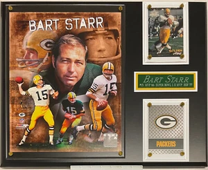 BART STARR GREEN BAY PACKERS FRAMED 8X10 PHOTO-12X15 WALL PLAQUE -MAN CAVE ART - Picture 1 of 5