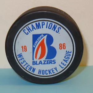 Kamloops Blazers 1986 WHL Champions Hockey Puck Official Game Weight Vintage - Picture 1 of 4