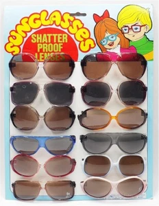 12X! Vintage Children's SUNGLASSES 60-70's Style, Made in Italy *NOS!* - Picture 1 of 3