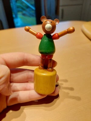 DDR Spielzeug Bär Stehaufbär wackelfigur Sammlerstück sehr selten - Bild 1 von 4