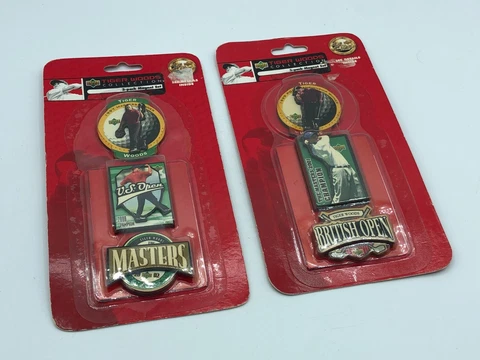 Upper Deck Tiger Woods Magnets Collection Masters British Open NEW Lot of 2 Cover