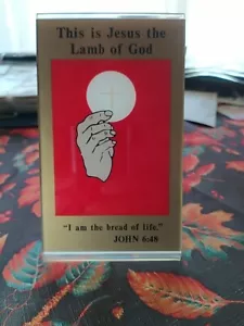 THIS IS JESUS LAMB OF GOD FR BUSH GRAND BLANC MI MICHIGAN DISPLAY ICON CATHOLIC - Picture 1 of 3