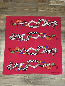 Niki de Saint Phalle Snakes Silk Pink Scarf Size 90 - Picture 1 of 9