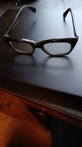 VINTAGE Men's Retro 1960's tortoise acetate brown glasses lens-95 - Picture 1 of 12