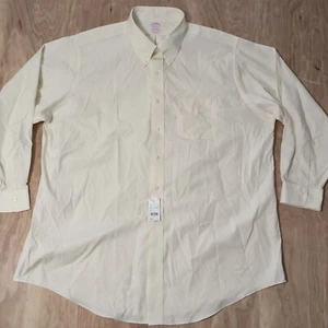 Neu mit Etikett Brooks Brothers 1818 Regent Button-Down Herren 18 34 hellgelb 100 % Supima - Bild 1 von 8