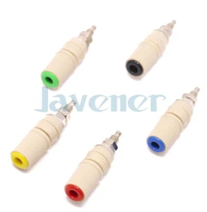 Lot 5 M5 Screw 4mm 24A Banana Panel Socket Binding Post Connector Banana Plug - Picture 1 of 24