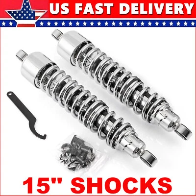 For Harley Sportster XL 1200 XLH883 Iron Custom 15" in Rear Shocks Absorbers US Foto 1 de 4