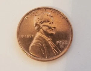 1972 D Penny w/ Squared "D" Mint Mark & Vanishing "L"  Liberty - Picture 1 of 4