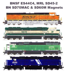 Imanes Andy Fletcher BNSF ES44C4 Burlington Northern SD70MAC SD60M y MRL SD45-2 - Imagen 1 de 1
