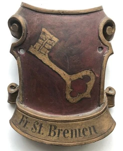 Wappenschild Metall FREIE STADT BREMEN - Hanse, Original 19. Jhdt., Metallguss - Bild 1 von 4