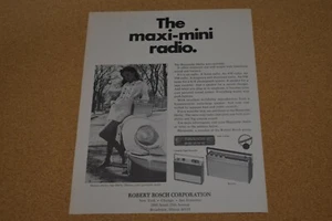 Vintage Maxi Mini Radio Blaupunkt Derby Print Ad Cassette Tape Recorder Lady - Picture 1 of 1