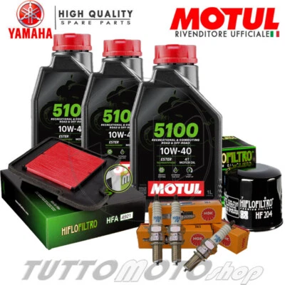 MOTUL - HIFLO - NGK Tagliando YAMAHA Tracer 900 ABS GT 2018 2019 2020 Kit Olio Motul Filtri Candele