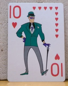 TARJETA DE JUEGO DE COLECCIÓN BATMAN LA SERIE ANIMADA 10 OF HEARTS THE RIDDLER - Imagen 1 de 3