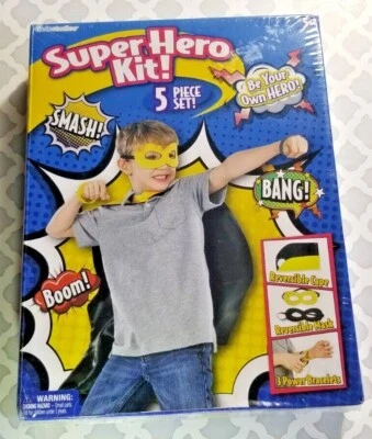 Kit de superhéroes para niños Juego de 5 piezas Capa reversible y máscara 3 pulseras eléctricas Nuevo Foto 1 de 3