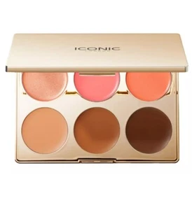 Iconic London Multi-Use Cream Blush, Bronze and Highlight Palette For Face - Picture 1 of 3