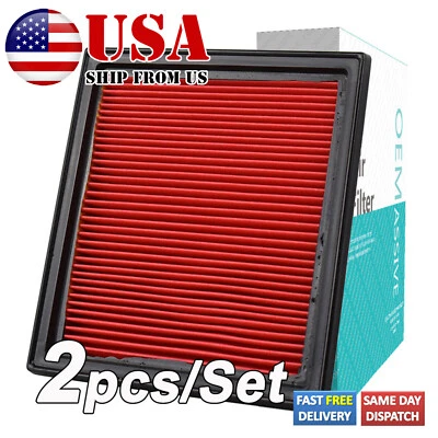 2X Filtro de aire del motor 16546-JK20A para Nissan Infiniti 350Z 370Z G35 G37 EX35 EX37 Foto 1 de 4