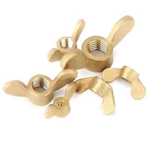 M4*0.7 M5*0.8 M6*1.0 M8*1.25 M10 M12 M16 Brass Wing Nuts Thumb Butterfly - Picture 1 of 4