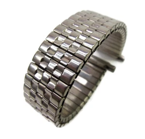 Nos Erweiterbar Herren Stretch Edelstahl Uhrenarmband für 16 mm - 22 mm - Bild 1 von 7