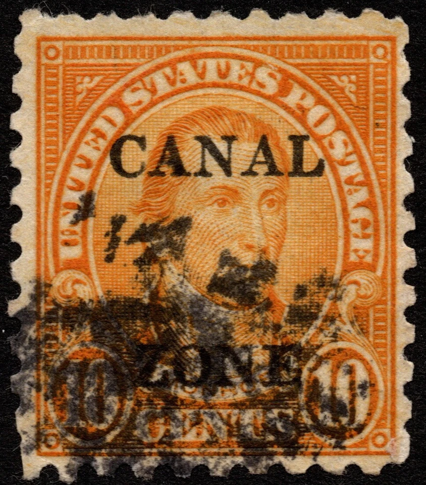 Canal Zone - 1927 - 10 Cents Orange Overprinted Perf 10 James Monroe Issue # 99 - Image 1 of 1