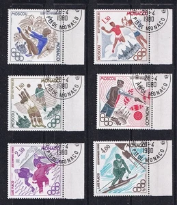 MONACO Mi 1415 - 1420 EST Sport Olympische Spiele Handball Volleyball Eishockey - Bild 1 von 1