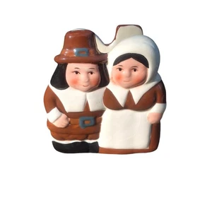 Vintage Publix Pilger Paar Serviettenhalter 5x4 Zoll hoch Tischdeko verpackt - Bild 1 von 6