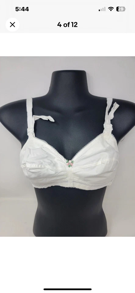 Sujetador Symbra Ette RARO De Colección Nuevo de Lote Antiguo 32CC Estilo 162 Años 60 Nuevo de Lote Antiguo Blanco Principiante Foto 1 de 4