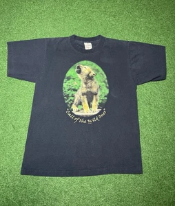 Vintage Y2K Baby Wolf Cub T-shirt, Call of the Wild, Medium - Picture 1 of 6