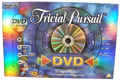 Parker Hasbro Trivial Pursuit DVD TV Games Pop Culture Board Game 2004 Brand New - Image 1 of 4