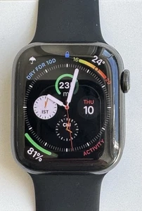 Apple Watch Series 9 Graphite Stainless Steel 45mm GPS + Cellular Sport Band - Picture 1 of 16