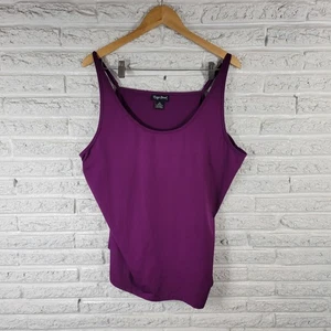Top Maggie Barnes para mujer 2X Plus camisola púrpura correa de espagueti ajustable - Imagen 1 de 7