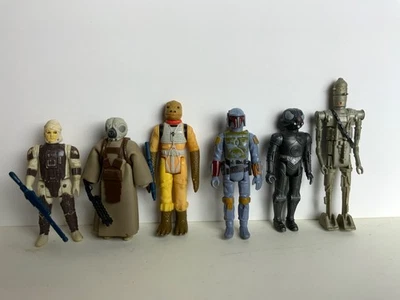 Vintage Star Wars ESB 1980 1981 Kenner Bounty Hunters DENGAR 4-LOM IG-88 Figures - Image 1 of 4