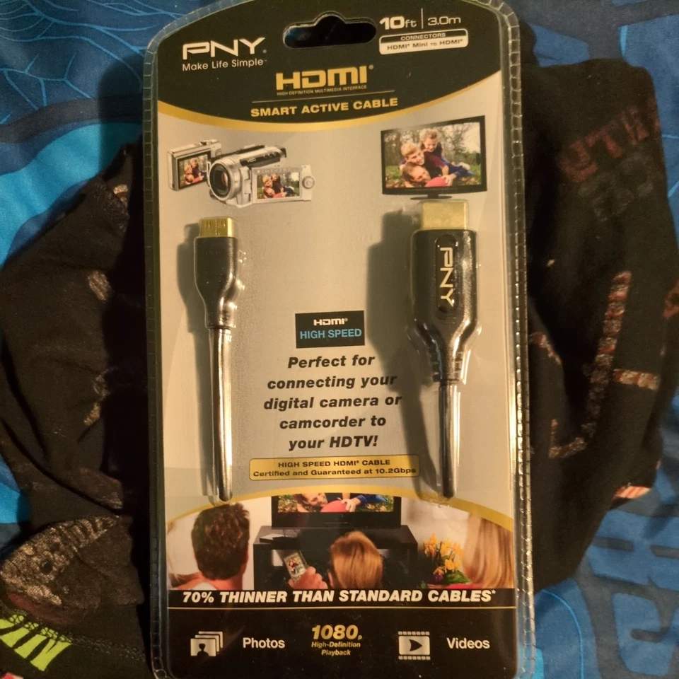 PNY Make Life Simple HDMI 10ft Connector High Speed Cable New Factory Sealed - Image 1 of 4