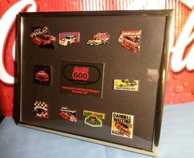 Cale Yarborough Coca-Cola 600/NASCAR Race Car Drivers Pin Set (framed)           - Image 1 of 4