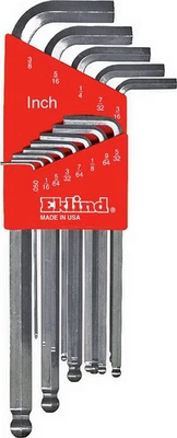 EKLIND 13313 Bright-Ball-Hex-L Key Allen Wrench - 13Pc Set SAE Inch Sizes .050-3 - Image 1 of 4