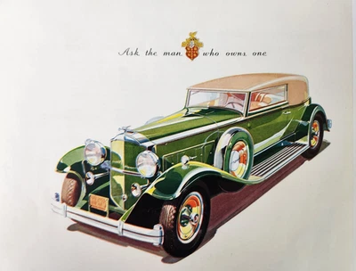 Packard Convertible Victoria Car Vintage 1931 Ad Magazine Print Advertisement - Image 1 of 4