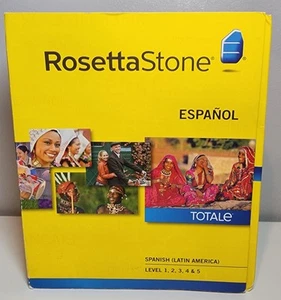 NEW Rosetta Stone Spanish/Espanol (Latin America) Level 1 2 3 4 5 Set CD-ROM - Zdjęcie 1 z 7