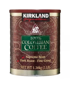Kirkland Signature Colombian Ground Coffee Dark Roast Fine Grind 3lb - Picture 1 of 7