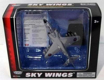 Motormax Skywings 1/100 Scale 77007 - AV-8B Harrier II With Display Stand - Image 1 of 4