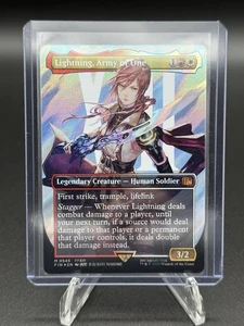 LIGHTNING ARMY OF ONE BORDERLESS SURGE FOIL MAGIC FINAL FANTASY MTG MYTHIC 0545 - Picture 1 of 13