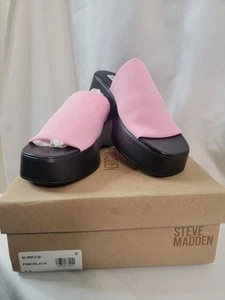 Women's Steve Madden Slinky 30 Pink Slide Platform Shoes Size 8.5 EXCELLENT NEW - Picture 1 of 7