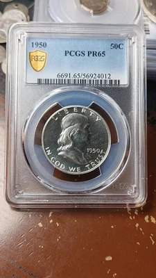 1950 Proof Silver Franklin Half Dollar PCGS PR65 Brilliant Gem Proof        5402 - Image 1 of 4